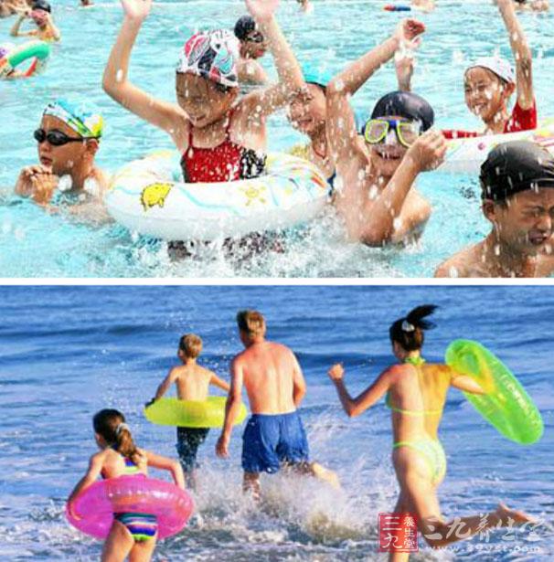 若在江、河、湖、海游泳，则必须有伴相陪，不可单独游泳