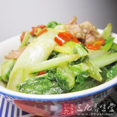 白菜炒肉片