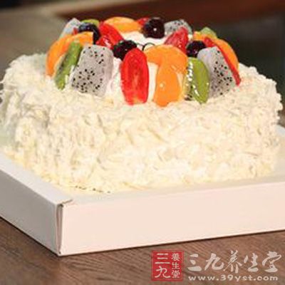 脆柿水果蛋糕