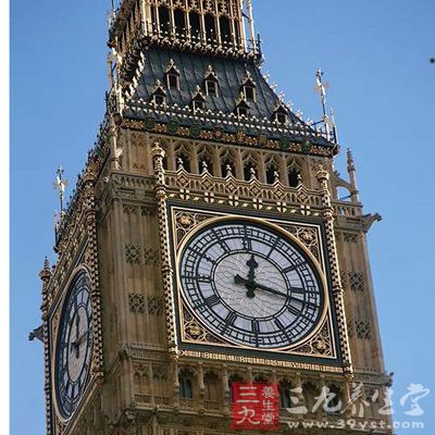 大本钟(BigBen)是英国着名的标志，与英国国会大厦相连