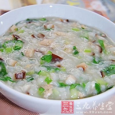 鸡肉青菜粥