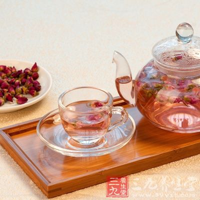 玫瑰花茶具有活血散淤、调经止痛的功效