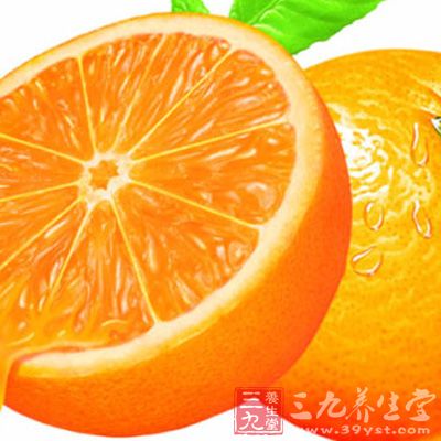 宽胸开结，橙子性寒，有清热降逆之功