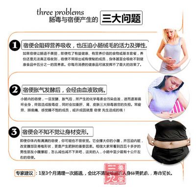 肠毒与宿便产生的三大问题 肠毒与宿便产生的三大问题