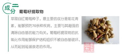 成分二 葡萄籽提取物 成分二 葡萄籽提取物