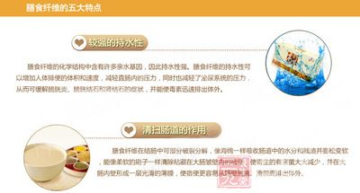 膳食纤维的五大特点 膳食纤维的五大特点