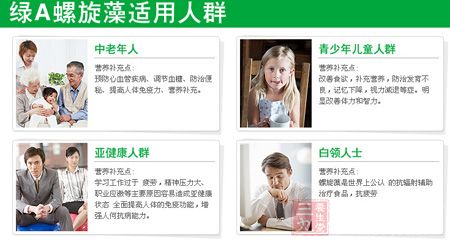 绿A螺旋藻适用人群
