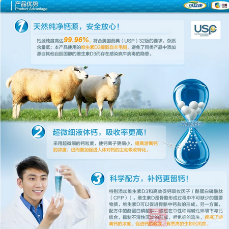 超细微液体钙,吸收率更高 2