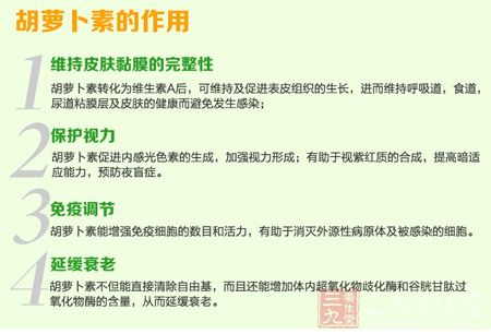 胡萝卜素的作用