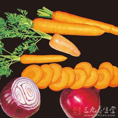 準(zhǔn)備胡蘿卜1根，生菜1片，鹽、白糖、醋、芝麻油、熟芝麻適量