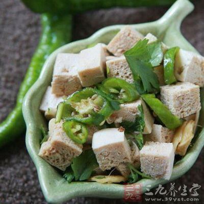 青椒拌豆腐 青椒拌豆腐