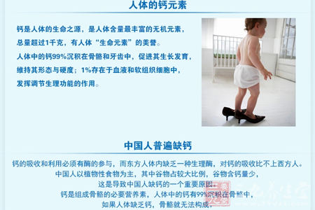 钙是人体的生命之源,是人体含量丰富的无机元素 9