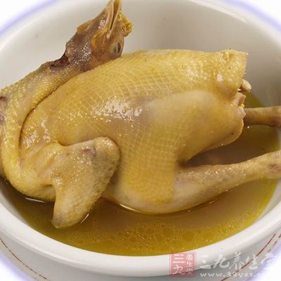 把母鸡放入沙锅内,水将鸡淹没 把母鸡放入沙锅内,水将鸡淹没