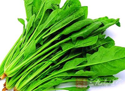 菠菜富含膳食纤维，能增加胃肠蠕动