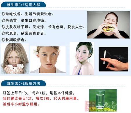 维生素C+E适用人群 维生素C+E适用人群