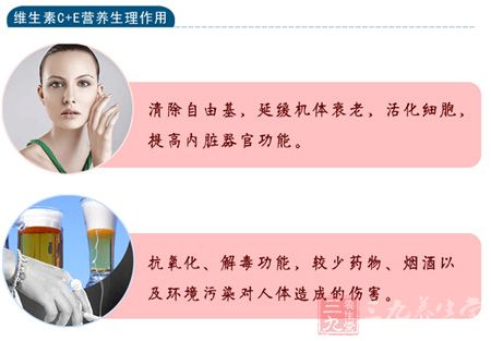 维生素C+E营养生理作用 维生素C+E营养生理作用