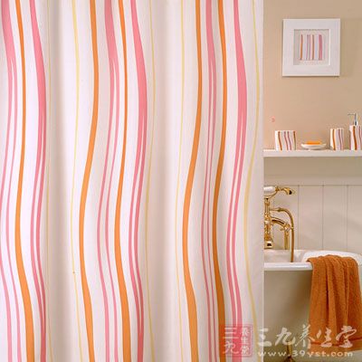 浴帘：和旧毛巾一起机洗