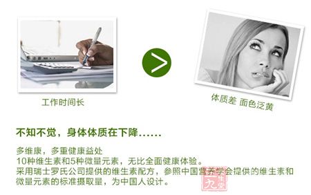 10种维生素和5重微量元素，无比全面健康体检