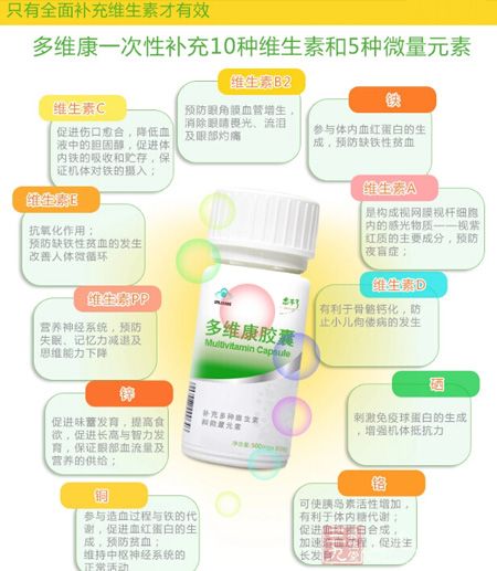多维康一次性补偿10种维生素和5种微量元素 多维康一次性补偿10种维生素和5种微量元素
