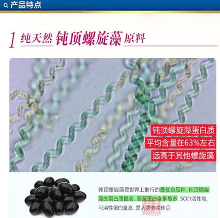 纯天然纯顶螺旋藻原料 纯天然纯顶螺旋藻原料