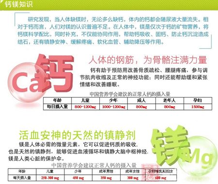 关于钙镁知识 关于钙镁知识