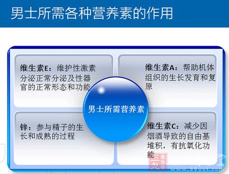 男士所需各种各样营养素的作用 男士所需各种各样营养素的作用