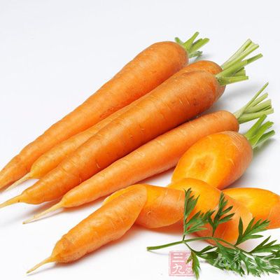 胡萝卜被誉为“皮肤食品”，能润泽肌肤