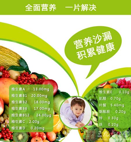 全面营养 一片解决 全面营养 一片解决