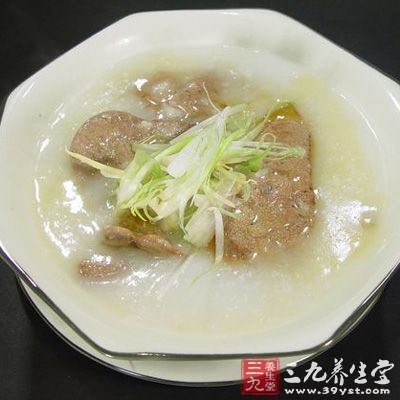 猪肝绿豆粥