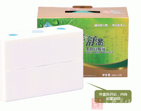 外盒拆开后，内有衬里加固