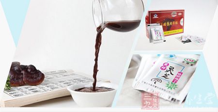 农神牌灵芝破壁孢子粉产品冲泡图