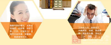 随着年龄的增长，皮肤出现皱纹、色斑等，体质下降等问题