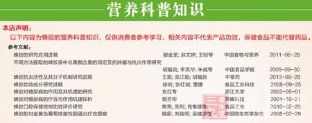 以下内容为蜂胶的营养科普知识