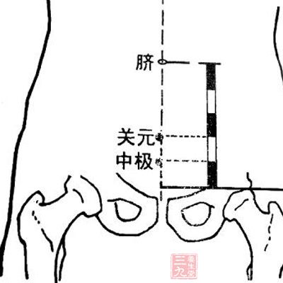 位置:肚脐正中直下4寸处,仅此一穴