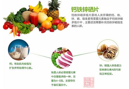 主要适宜需要补充钙铁锌硒维生素的人群 主要适宜需要补充钙铁锌硒维生素的人群