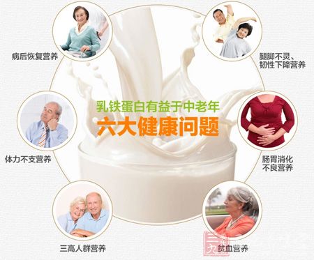乳铁蛋白有益于中老年六大健康问题 乳铁蛋白有益于中老年六大健康问题