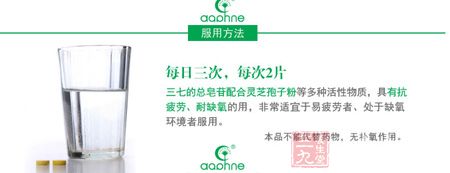 服用方法每日三次，每次2片