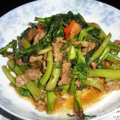 肉絲炒小白菜的制作方法