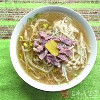 金菇芽菜肉片湯的做法