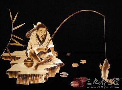 涪水附近以钓鱼为生的一老翁