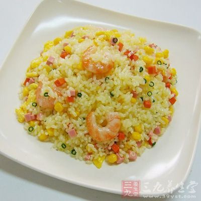 火腿栗米炒饭的制作方法