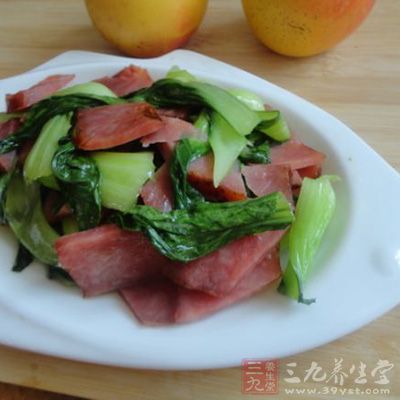 香肠炒油菜