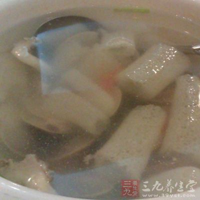 龙井茶文蛤竹荪汤的主料