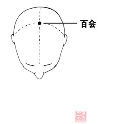 百会穴位于头顶，是人体督脉重要穴位，为手足三阳、督脉之会