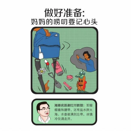 医生化身卡通形象解读军训健康细节
