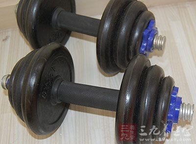 哑铃英文dumbbell举重和健身练习的一种辅助器材