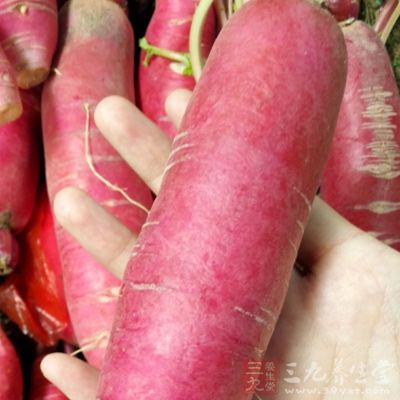 吃红萝卜、番茄、薯仔、牛蒡、大豆芽、豆腐，煲鱼汤。