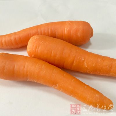 胡萝卜被誉为“皮肤食品”，能润泽肌肤