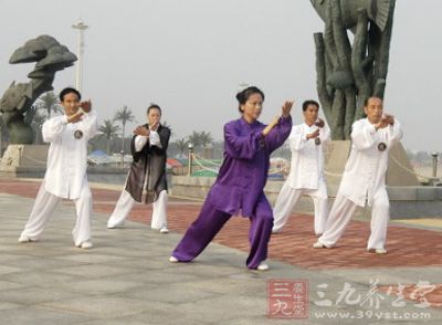 二十、左右打虎式(四动)  二十一、双风贯耳