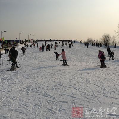 滑雪館設(shè)有兒童戲雪樂園、單板公園、初級(jí)滑雪道